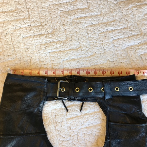 RiverRoad Leather Motorcycle Riding Chaps ~ Long - Picture 13 of 15